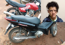 PM recupera moto roubada e detém suspeito em Cerejeiras