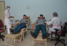 Policiais militares doam sangue e se cadastram no banco de medula óssea em Vilhena