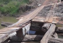 Em Colorado, ponte prestes a cair coloca moradores da linha 5 em risco