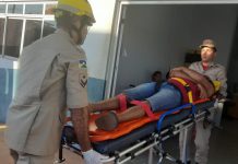 Motorista é socorrido ao hospital após acidente em Cerejeiras