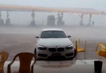 Tempestade causa estragos em posto de combustível em distrito de Cacoal; vídeo