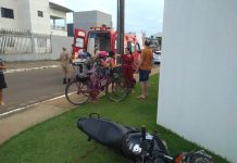 Colisão entre veículos deixa motociclista ferido no Jardim Eldorado