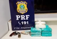 PRF e PM apreendem cerca de 14 quilos de cocaína em RO; suspeito tentou sacar arma e foi alvejado pelos policiais