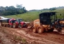 Caminhoneiros reclamam da inércia do governo em recuperar a “Rodovia do Boi” entre Corumbiara e Vitória da União; fotos e vídeos