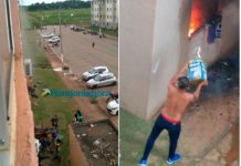 Desesperada, mãe joga filhos de apartamento durante incêndio em RO