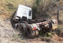 Motorista perde controle e acaba dentro de vala as margens da BR-435 próximo a Colorado