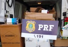 Eletrônicos transportados sem nota fiscal são apreendidos em Vilhena