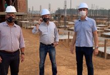 Presidente da OCB- RO e diretoria da Sicoob Credisul visitam obras do Hospital Cooperar em Vilhena