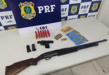 Em Vilhena, homem é flagrado portando pistola, espingarda calibre 12 e 118 munições