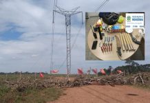 CHUPINGUAIA: Polícia Militar conduz suspeitos, apreende armamento e artefatos explosivos em fazenda invadida