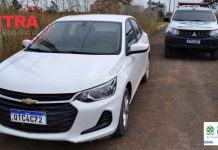 Veículo de aplicativo tomado em assalto é recuperado pela Rádio Patrulha em Vilhena