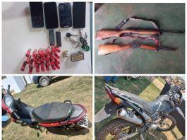 CEREJEIRAS: PM realiza buscas em assentamento atrás de foragido da justiça e acaba recuperando veículo furtado e apreendendo armas de fogo