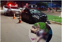 Cabeleireiro sofre ferimentos graves ao colidir de motocicleta com carro em Cerejeiras