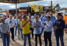 Luizinho Goebel reivindica usina de asfalto, governador atende pedido e inauguração da estrutura acontece em Vilhena