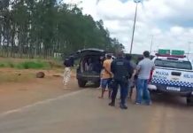 VÍDEO: manifestantes são detidos durante liberação de rodovia em Vilhena