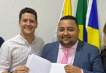 Sóstenes Silva e Marcelo Stocco assumem direção da Câmara dos Vereadores de Pimenta Bueno