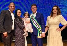 Cristiane Lopes prestigia posse do governador e dos novos secretários de Estado