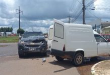 Caminhonete na contramão provoca acidente em Vilhena