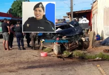 Oficial da PM que morreu em grave acidente ficou presa às ferragens de carro em RO