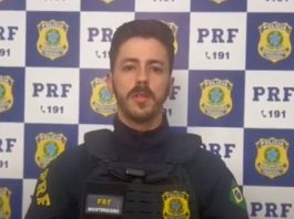 Em vídeo, PRF alerta para bloqueio na BR-364 causado por erosão na pista próximo ao distrito de Extrema em RO