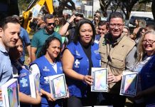 Agentes de Saúde recebem novos tablets para atendimento domiciliar em Vilhena; secretário comenta