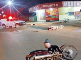 Acidente envolvendo motocicletas é registrado no bairro Parque Jardim Cidade 1 em Vilhena