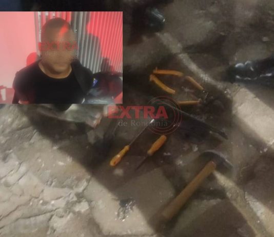 PM prende ladrão que tentava invadir clínica para furtar no centro de Vilhena