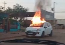VÍDEOS: um dos carros usados em dupla tentativa de homicídio em Vilhena é incedeado