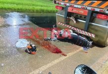 Motociclista que bateu em traseira de carreta morre no HR de Vilhena