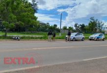 Motociclista é socorrido após colisão com caminhonete em Vilhena