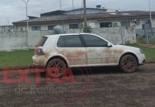 Ladrões são flagrados furtando bateria de trator e na fuga abandonam carro na área rural de Cerejeiras