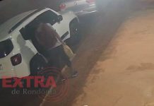 Câmeras de segurança registram ação de bandido furtando objetos em carro, polícia localiza e detém suspeito em Vilhena
