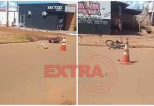 Adolescente conduzindo motoneta se envolve em acidente com duas crianças em Vilhena