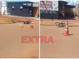 Adolescente conduzindo motoneta se envolve em acidente com duas crianças em Vilhena