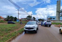Motociclista é socorrido e encaminhado ao hospital após colisão em Vilhena