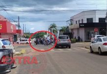 Motociclista é socorrido e levado ao hospital em estado grave após colisão no centro de Vilhena