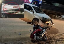 Motociclista de 23 anos sofre fratura exposta em colisão com carro em Vilhena