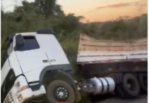 VÍDEO: acidente com carreta deixa trânsito em meia pista entre Vilhena e Colorado