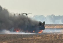VÍDEO: incêndio devasta vegetação e máquinas agrícolas em fazenda de Vilhena