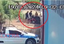 Câmera de segurança flagra dupla assaltando comerciante em Cerejeiras