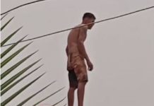 VÍDEO: Homem em surto psicótico sobe em telhado de casa, e polícia é acionada em Vilhena