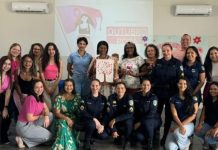 Policiais femininas do 3º BPM participam da campanha “Outubro Rosa” em Vilhena