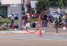 VÍDEO: motociclista é levado ao hospital após colisão com caminhonete em Vilhena