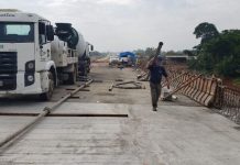 Lúcio Mosquini: ponte sobre o Rio Jaru avança para a etapa final com aplicação do concreto