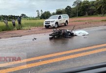 Motociclista de 18 anos morre em colisão frontal com picape na BR-364, próximo a Pimenta Bueno