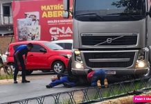 Acidente deixa vítima com perna dilacerada numa das principais avenidas de Vilhena