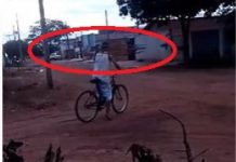 VÍDEO: ladrão abandona furto após ser flagrado carregando ferro de obra em Vilhena